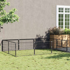 Hundezwinger Schwarz 6 m² Stahl