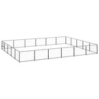 Hundezwinger Schwarz 30 m² Stahl