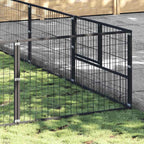 Hundezwinger Schwarz 30 m² Stahl