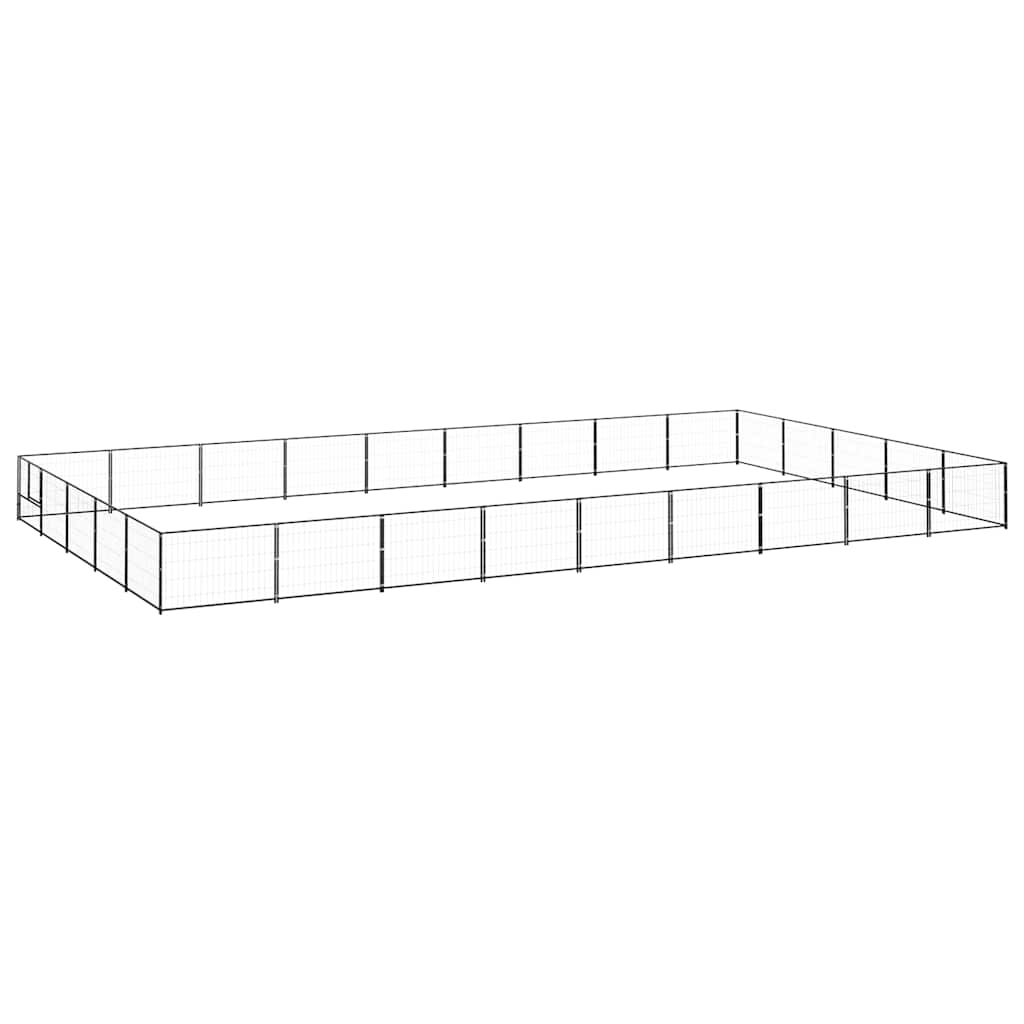 Hundezwinger Schwarz 45 m² Stahl