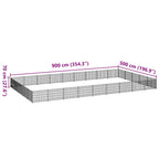 Hundezwinger Schwarz 45 m² Stahl