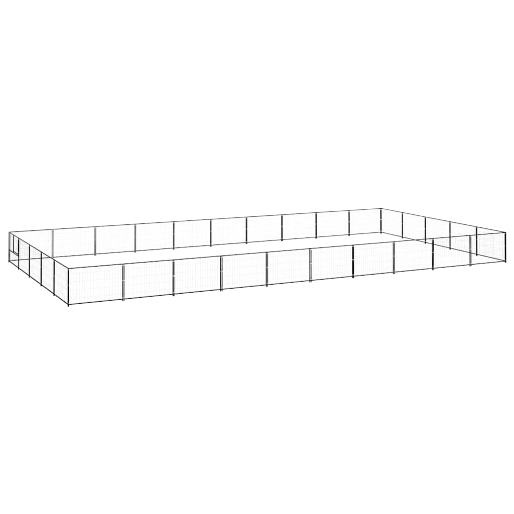 Hundezwinger Schwarz 50 m² Stahl