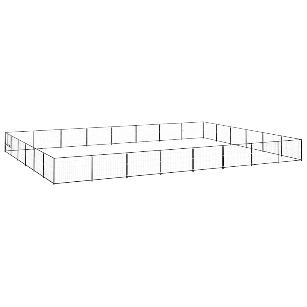 Hundezwinger Schwarz 48 m² Stahl
