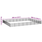 Hundezwinger Schwarz 48 m² Stahl
