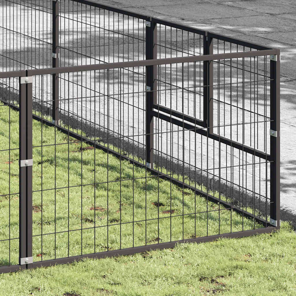 Hundezwinger Schwarz 56 m² Stahl