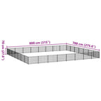 Hundezwinger Schwarz 56 m² Stahl