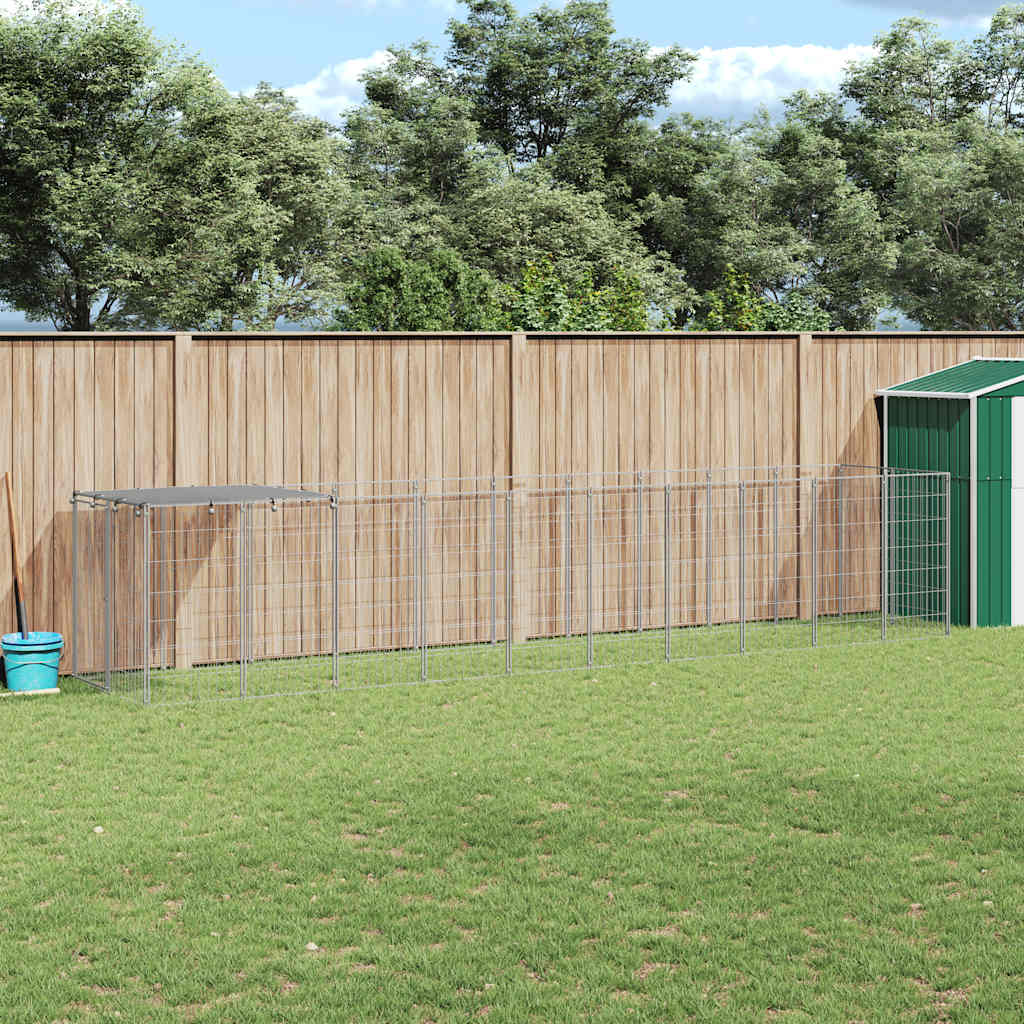 Hundezwinger Silbern 6,05 m² Stahl