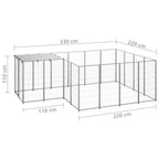 Hundezwinger Silbern 6,05 m² Stahl