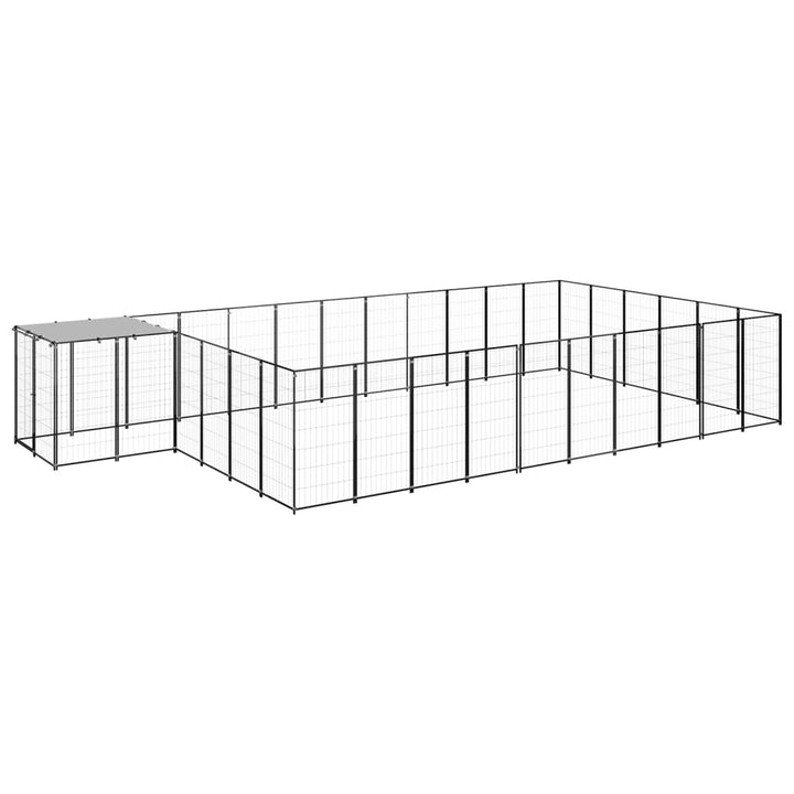 Hundezwinger Schwarz 19,36 m² Stahl