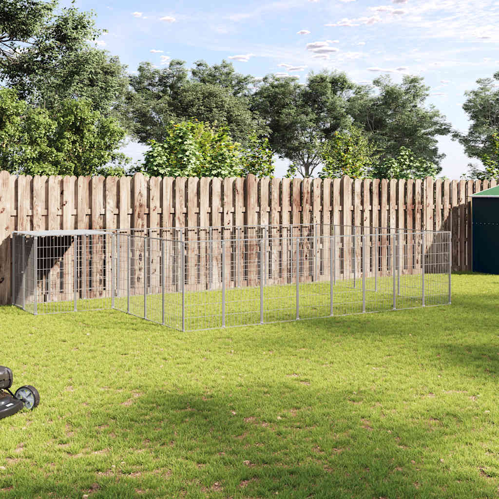 Hundezwinger Silbern 15,73 m² Stahl