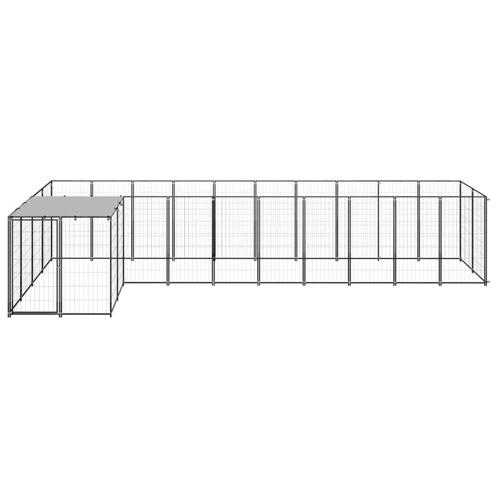 Hundezwinger Schwarz 7,26 m² Stahl
