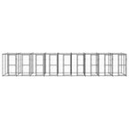 Outdoor-Hundezwinger Stahl mit Überdachung 21,78 m²