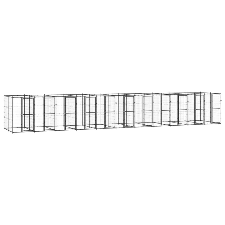 Outdoor-Hundezwinger Stahl 26,62 m²
