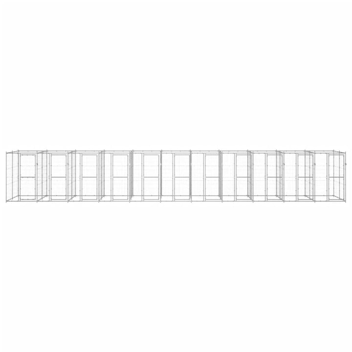 Outdoor-Hundezwinger Verzinkter Stahl 26,62 m²