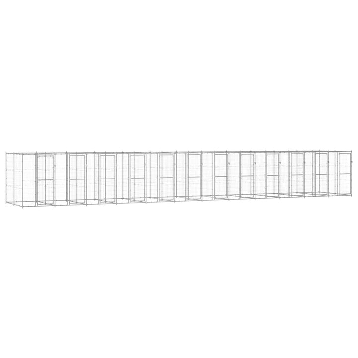 Outdoor-Hundezwinger Verzinkter Stahl 29,04 m²
