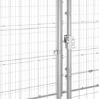 Outdoor-Hundezwinger mit Überdachung Verzinkter Stahl 7,26 m²