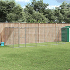 Outdoor-Hundezwinger mit Überdachung Verzinkter Stahl 12,1 m²