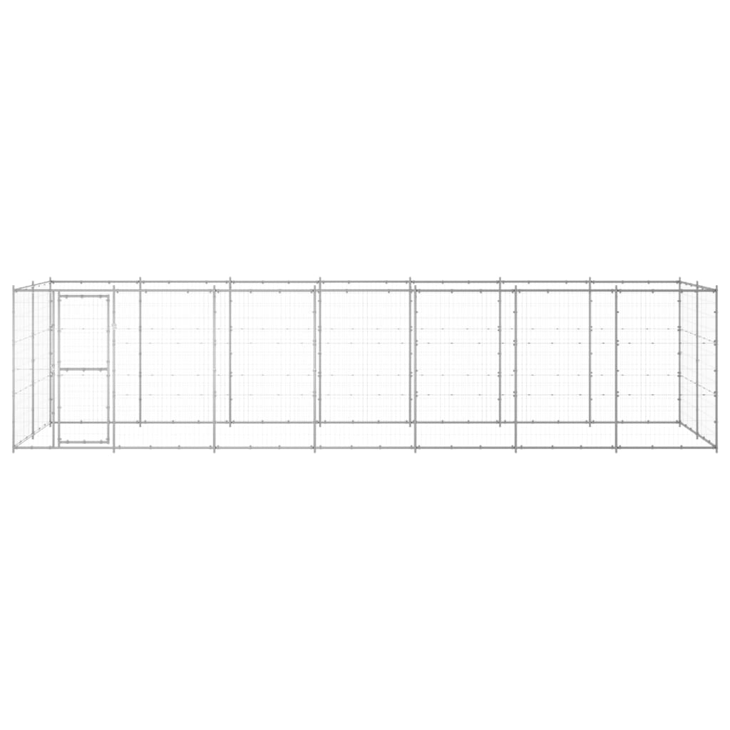 Outdoor-Hundezwinger Verzinkter Stahl 16,94 m²
