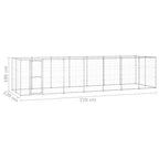 Outdoor-Hundezwinger Verzinkter Stahl 16,94 m²
