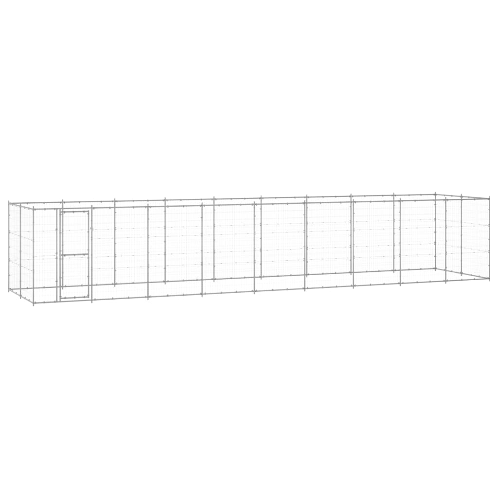 Outdoor-Hundezwinger Verzinkter Stahl 21,78 m²