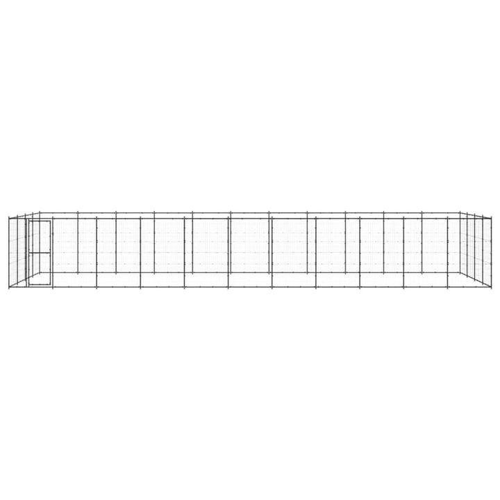 Outdoor-Hundezwinger Stahl 53,24 m²