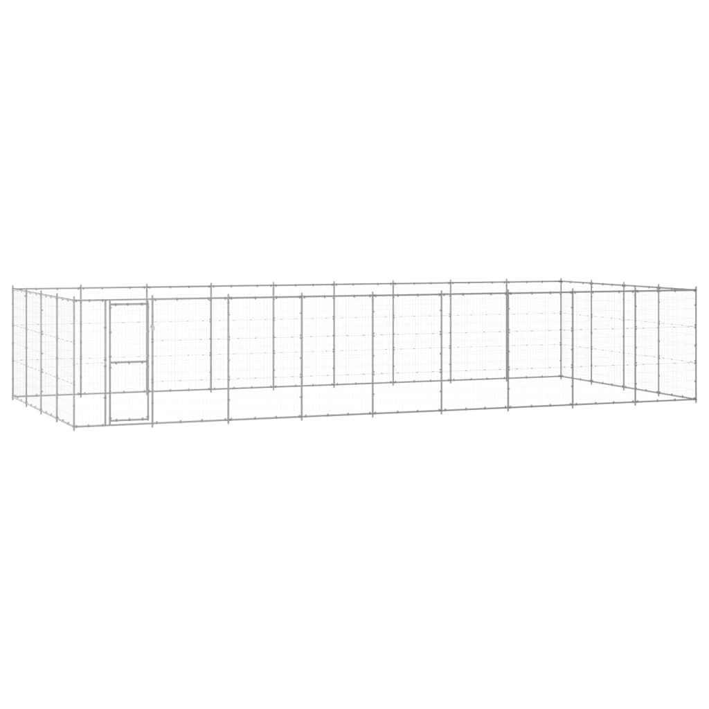 Outdoor-Hundezwinger Verzinkter Stahl 43,56 m²