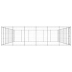 Outdoor-Hundezwinger Verzinkter Stahl 65,34 m²