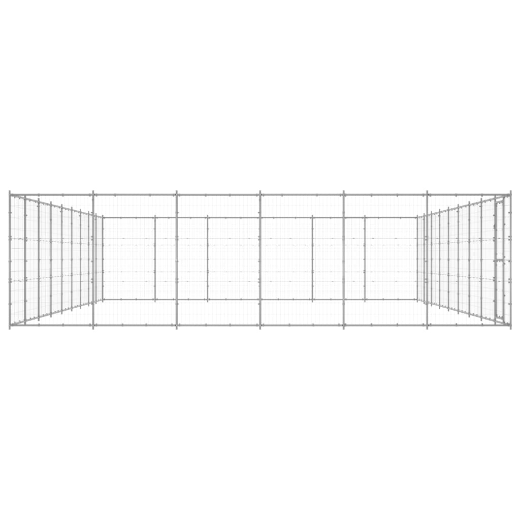 Outdoor-Hundezwinger Verzinkter Stahl 65,34 m²