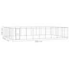 Outdoor-Hundezwinger Verzinkter Stahl 65,34 m²