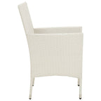 Gartenstühle mit Kissen 4 Stk. Poly Rattan Weiß