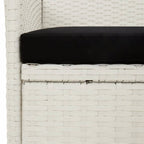 Gartenstühle mit Kissen 4 Stk. Poly Rattan Weiß
