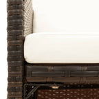 Gartenstühle mit Kissen 4 Stk. Poly Rattan Braun