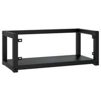 Badezimmer Wand-Waschtischgestell Schwarz 79x38x31 cm Eisen