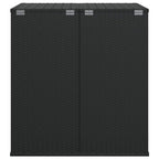 Garten-Kissenbox PE Rattan 100x97,5x104 cm Schwarz