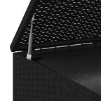 Garten-Kissenbox PE Rattan 100x97,5x104 cm Schwarz