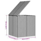 Garten-Kissenbox PE Rattan 100x97,5x104 cm Schwarz