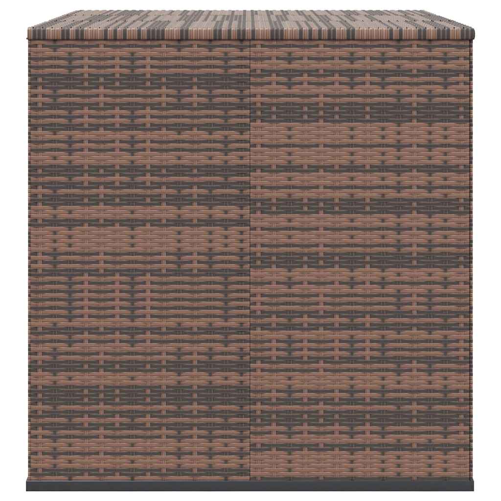 Garten-Kissenbox PE Rattan 145x100x103 cm Braun