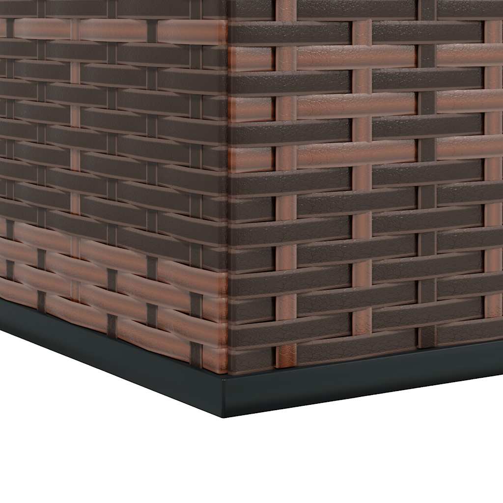 Garten-Kissenbox PE Rattan 145x100x103 cm Braun