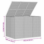Garten-Kissenbox PE Rattan 145x100x103 cm Braun