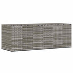 Garten-Kissenbox PE Rattan 291x100,5x104 cm Grau