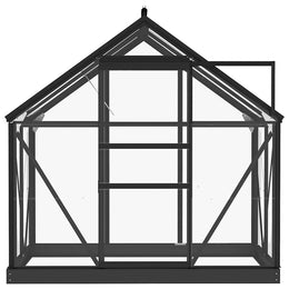 vidaXL Glas Gewächshaus Anthrazit 155x103x191 cm Aluminium