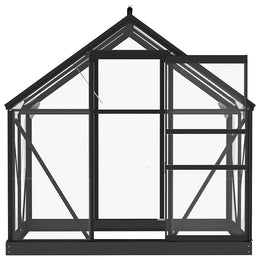 vidaXL Glas Gewächshaus Anthrazit 155x103x191 cm Aluminium