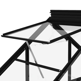 vidaXL Glas Gewächshaus Anthrazit 155x103x191 cm Aluminium