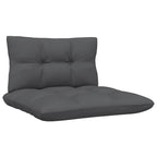 Garten-Mittelsofa mit Kissen Weiß Massivholz Kiefer