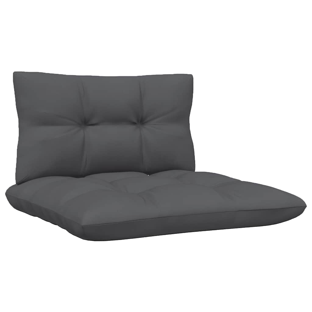 Garten-Mittelsofa mit Kissen Weiß Massivholz Kiefer