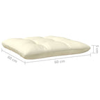 Gartensofa 2-Sitzer mit Kissen in Creme Massivholz Kiefer