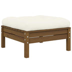 Gartensofa 2-Sitzer mit Creme Kissen Massivholz Kiefer