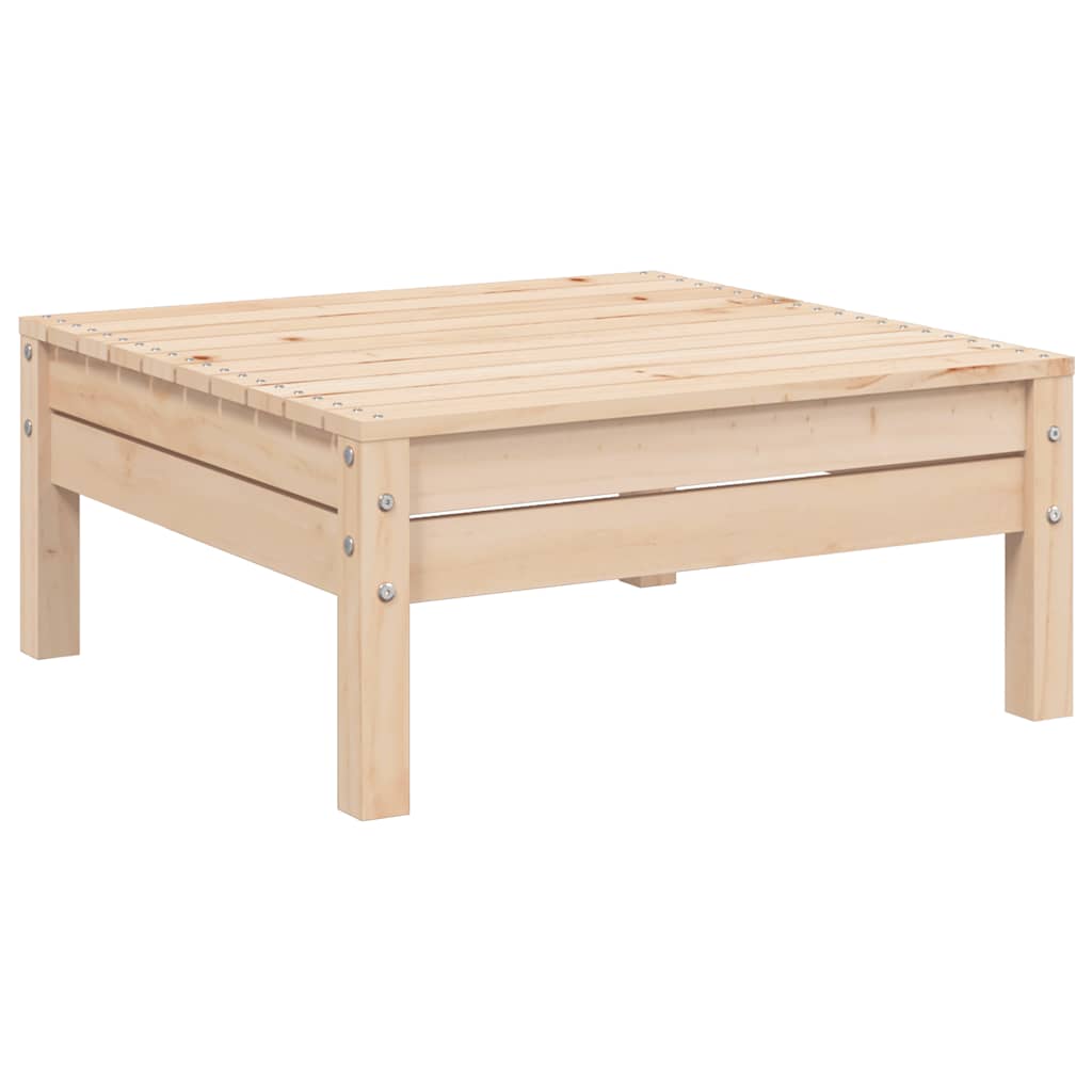 3-tlg. Garten-Lounge-Set mit Kissen in Creme Massivholz Kiefer