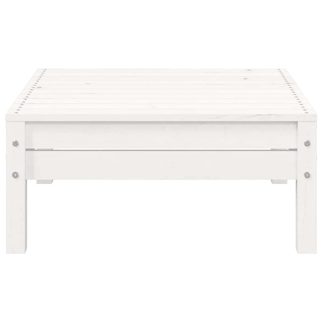 3-tlg. Garten-Lounge-Set mit Kissen in Weiß Kiefer Massivholz