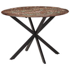 Esstisch Ø110x78 cm Altholz Massiv und Stahl
